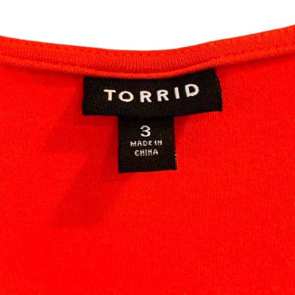 TORRID | 3 | Red Knit Dress with ruching - Picture 3 of 5